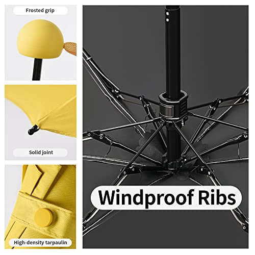 Light And Small Mini Umbrella With Cute Case,5 Folding Compact Pocket Umbrella For Travel,Outdoor Sun Rain Umbrellas For Car.colorful Uv Protection Umbrella For Women And Girls Purple 8 Ribs #TOP1