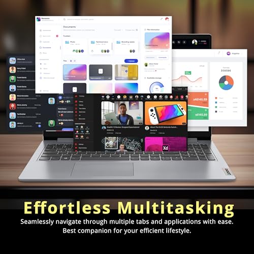 Image of Lenovo IdeaPad 1 15.6 inch HD Business Laptop, Intel Celeron N4500, 20GB RAM, 1TB SSD+128GB eMMC, Intel UHD Graphics, Numeric Keypad, 1 Year Office 365, Wi-Fi 6, Win11 Pro, Grey, 1TB Docking Station Set