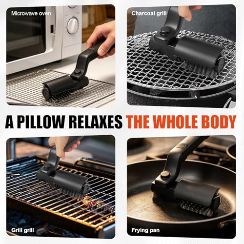 Cepillo eléctrico para barbacoa recargable de 3 velocidades con cabezal ajustable a 180° 8