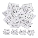 Hohopeti 100 Stück Hochwirksame Silica Gel Trockenmittelbeutel Transparenter Feuchtigkeitsabsorber für Schmuck Ohrringe und Schränke Sicherer und Langlebiger Entfeuchter für Zuhause und