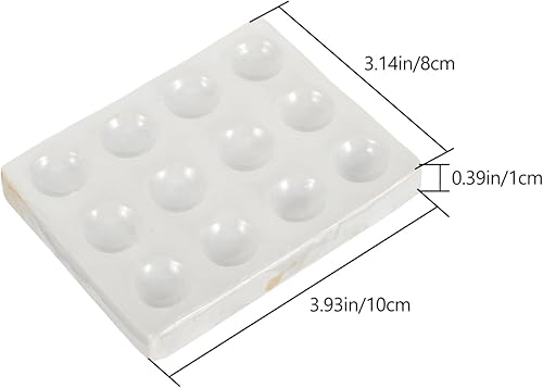 Miniatura 2 de Chem Lab Cuaderno de laboratorio Química 5 piezas Placa de reacción de cerámica Placa de reacción de cerámica para pruebas de experimentos de