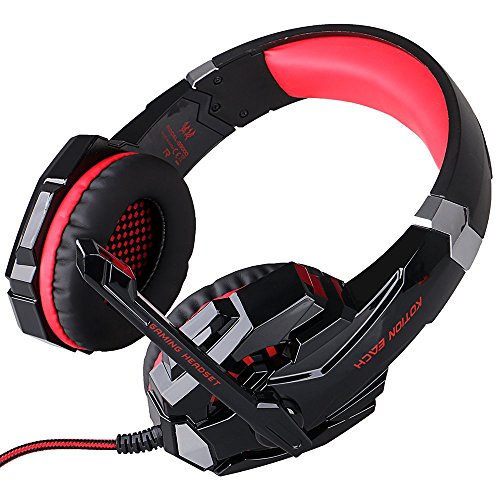 Each KOTION G9000 3.5MM di Gioco della Cuffia Headset Auricolare con Microfono LED Luce per PS4 Portatile Tablet Cellulari