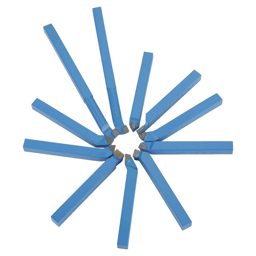 11 piezas Herramientas de torno universal, Cuchillas Torno Metal Juego de herramientas de corte con punta de carburo Juego de herramientas de torneado corte y fresado