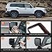AMSPRAC Exterior Mirror Covers compatible with Toyota Land Cruiser Prado 250 J250 LC250 2024 2025,Door Side Rearview Cover Trim,Glossy Black Rearview Mirror Rain Eyebrow Trim