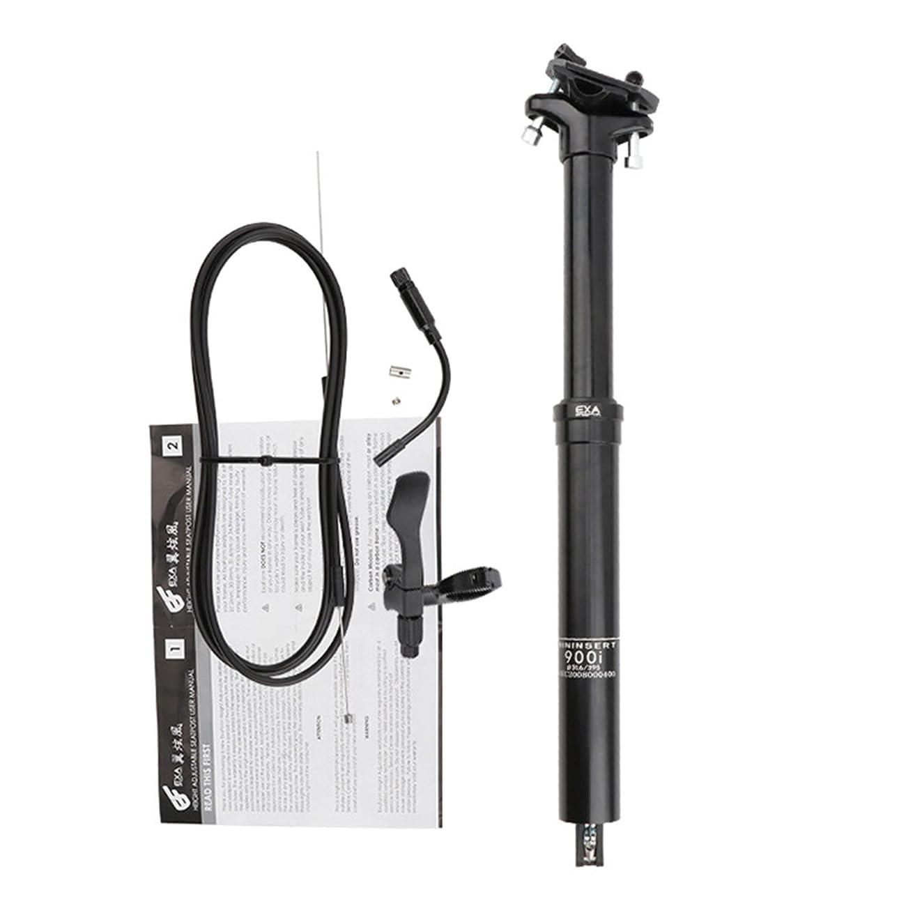 Tija Telescópica para Sillín 30,9/31,6 mm, Viaje: 100mm/125mm/150mm Tubo de Sillín Hidráulico Control de Cable para Carretera, Bicicleta BMX