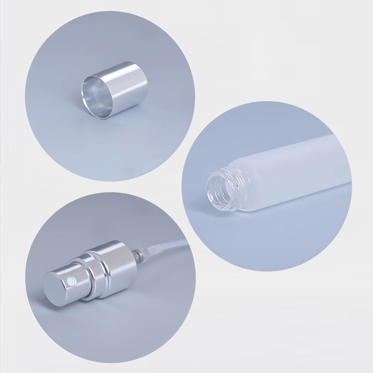 48 Pezzi 10ml Glassato Trasparente Vetro flacone con Nero spray Perfume Porta Profumo in Vetro Piccolo Flacone Spray per Nebbia Portatile, Bottiglia di Profumo, Cosmetica, Viaggio