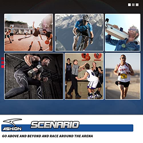 ASHION Men's Basketball Shoes Fashion Breathable Non Slip Sneakers Mens Arch Support Running Sport Shoes 7