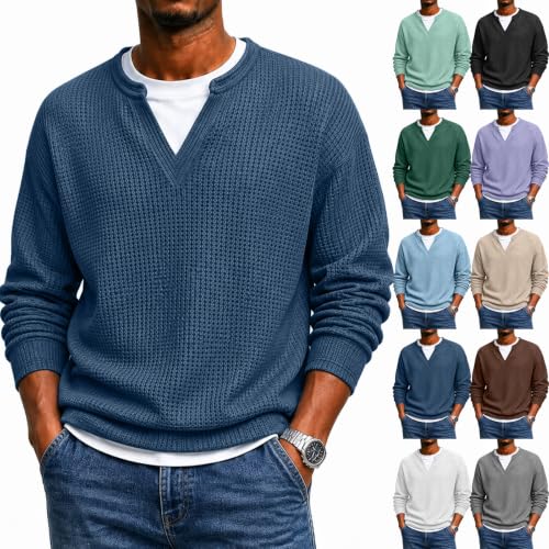 moolBeko Layered Comfort Waffle Tee Men V Neck Layered Comfort Waffle Tee - image 1