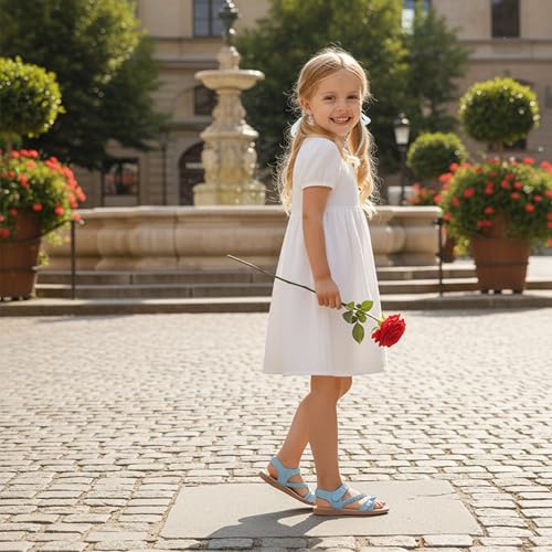 Image of GINFIVE Toddler Girls Sandals Little Girls Kids Summer Shoes Toddler Sandals