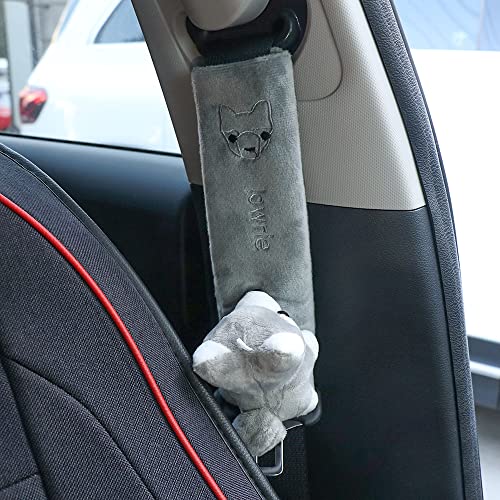 Image of Cute Cartoon Car Seatbelt Cover Seat Belt Harness Cushion Shoulder Strap Protector Pad for Children Kids Toy animal Ornaments