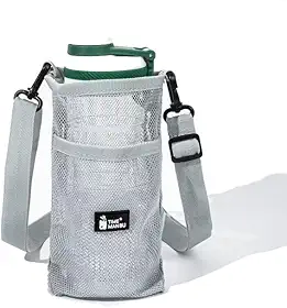 Suporte para garrafa de água com alça, suporte de garrafa de água premium, bolsa leve para garrafa de água, suporte para garrafa de água com bolso para viagens