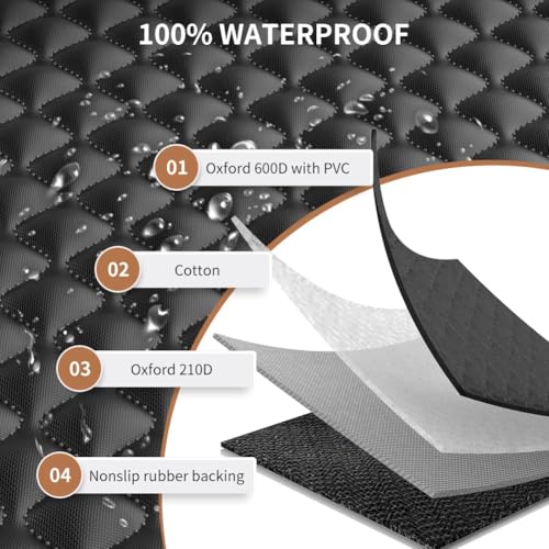 KYG Hundedecke Auto Rückbank, Autoschondecke Hund Rücksitz Seitenschutz und Sichtfenster Wasserdichter, Rutschfester, Hunde Autodecke, Autodecke für den Rücksitz 135 x 140 cm