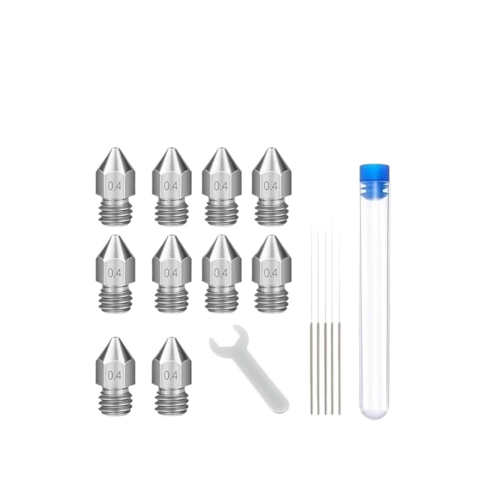 Compatible con Creality, boquilla MK8 de 0,4 mm, 10 piezas Ender-3/CR-10