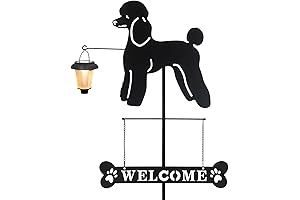 Welcoming Illumination: BAYN Solar Poodle Garden Decor Stakes