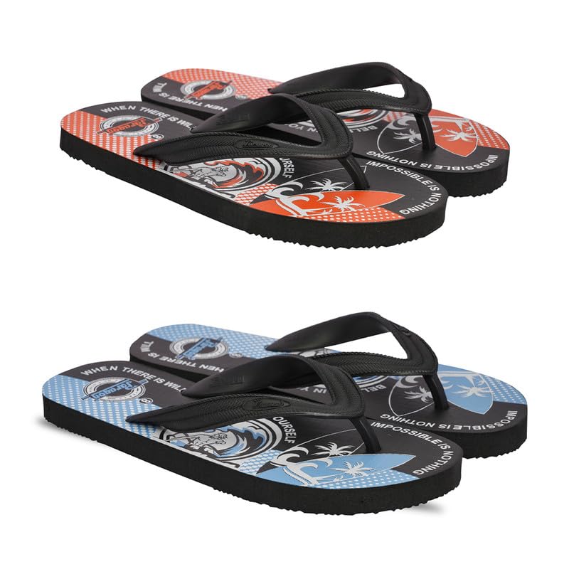 PARAGON Mens Flip Flops Combo | Comfort Durable Waterproof | Printed Patterns | Cushioned Sole | Stylish & Long-Lasting | Pack of 2 Flip Flop Slippers (B0CDBFMFYK) Amazon Price History, Amazon Price Tracker