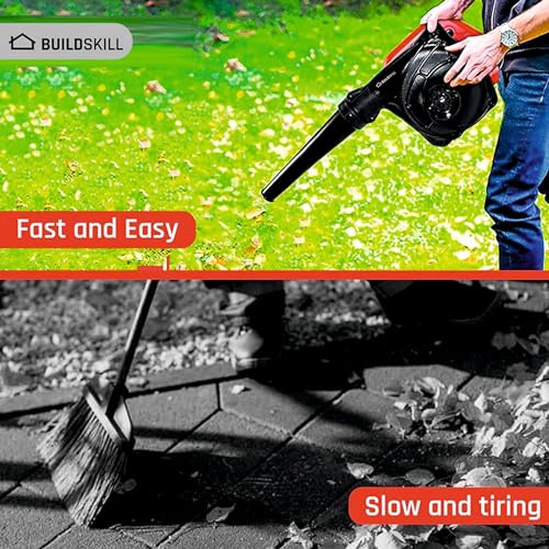 Image of Buildskill Air Blower for Cleaning Dust, Dust Cleaner for Home Cleaning, Sofa Cleaning Machine, Car Dust Cleaner, Leaf Blower, Blower and Vacuum Cleaner 2 in 1, Powerful Motor, Air Power (Pack of 1)