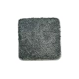 WohnDirect WC Vorleger OHNE WC Ausschnitt Grau - Badematte rutschfest OHNE WC Ausschnitt 45x45 cm - Badteppich Set, waschbar