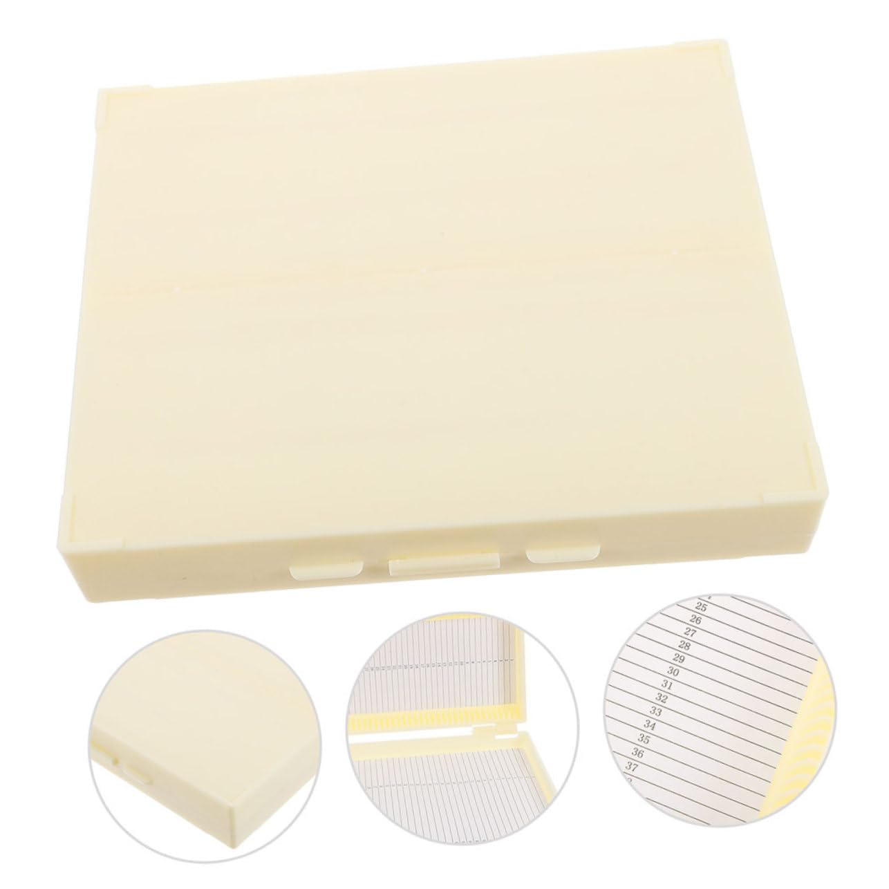 OUNONA 2pcs Microscope Slide Boxes Specimen Storage Organizer for Slides Lab Holder Efficient Storage for Microscope Studies and Observations