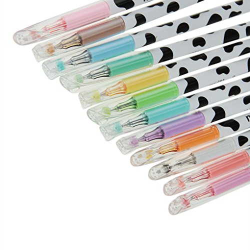 Starsource Art Supply 12-Color Refillable Gel Pen 0.38Mm Fine Point Marker Pen Color Pen Set,12 Pack #TOP5