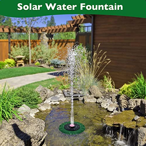 JORAKI Solare Fontana Pompa, 1W Pompa Acqua Solare Fontana da Giardino con 9 Ugelli, Fontana Solare per Bagno, Uccelli,Acquario,Stagno o Decorazione del Giardino - Image 7