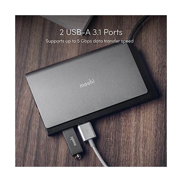 Moshi Symbus Mini 7-in-1 USB C Hub Adapter, HDMI with 4KHDR, 70W Power Delivery, USB-C/2 USB-A 5Gbps Data, microSD/SD Card Reader, Gigabit Ethernet for MacBook, iPad Pro, Chromebook, Surface and More - Image 7