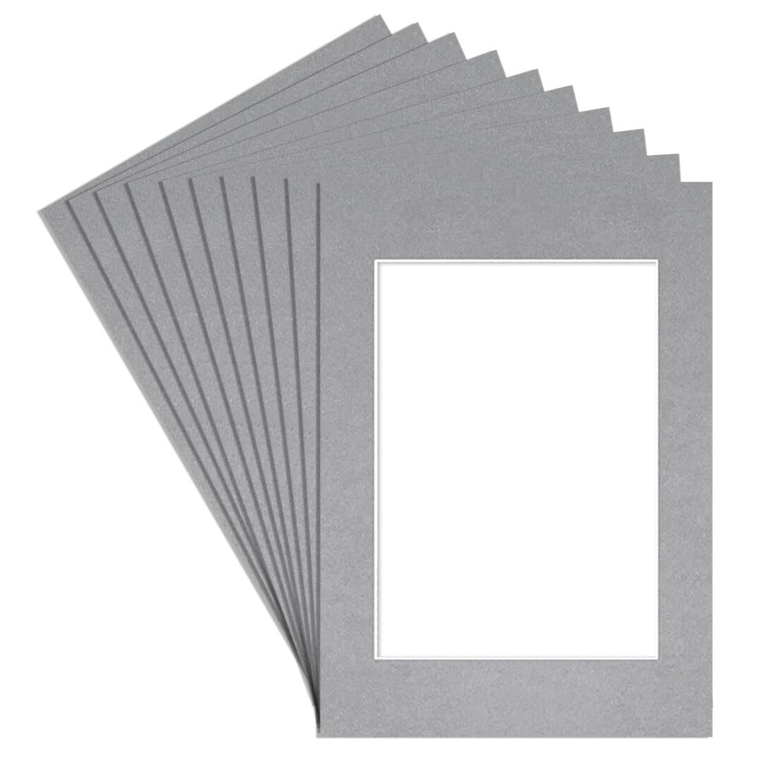 Alison Kingsgate A1 Silver Picture Mount for Frames - A2 Aperture - Pack 10 — image 1