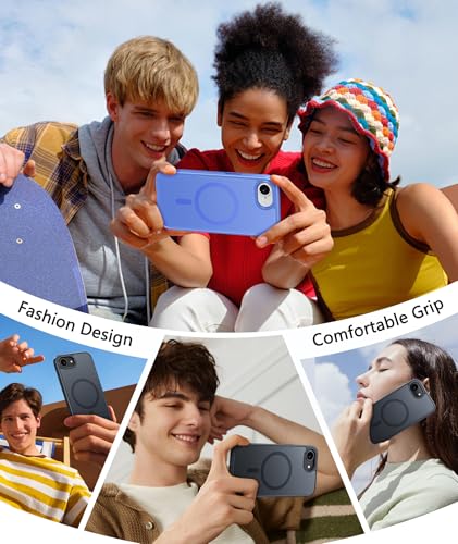 Image of FNTCASE for iPhone 17e Case: iPhone 16e Phone Case [Compatible with Magsafe] Matte Cases with [Screen Protector] Military Grade Shockproof Protective Phone Cover - Full Ultramarine
