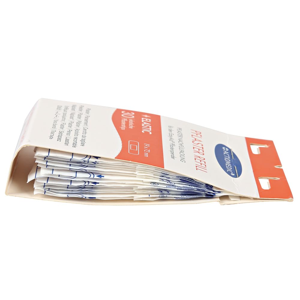 8 Stück Actiomedic Gramm Medical ACTIOMEDIC® EasyAid Refill Strips ELASTIC, hautfarben, L: 72 mm, B: 19 mm, 30 Stück/Packung, Pflaster, Wundpflaster, Fingerpflaster