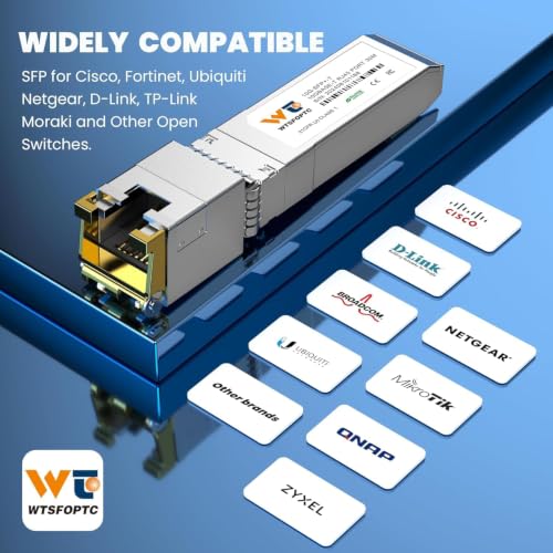Image of 30m 10Gb SFP+ to RJ-45 Transceiver, 10g Copper SFP+ Ethernet Module CAT6a