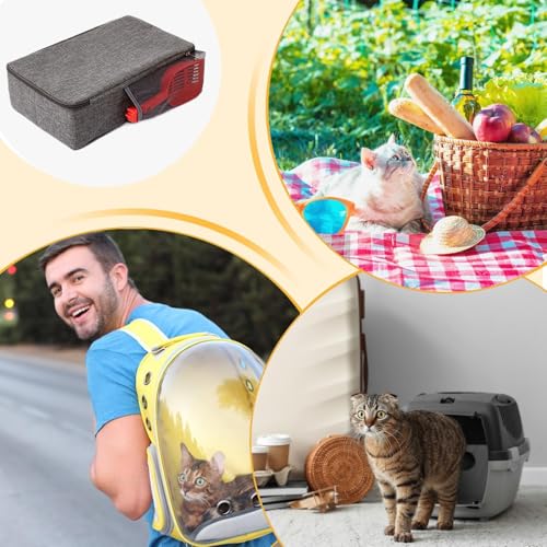 Arenero plegable para gatos impermeable con cierre de cremallera seguro 6