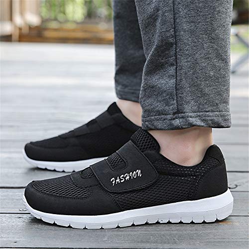 Image of LEADER SHOW Men's Casual Comfort Walking Shoes Ultralight Flats Non-Slip Hook & Loop Fashion Sneakers