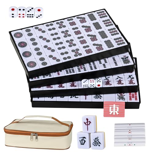 Set de Mahjong Riichi Japonés con fichas y accesorios