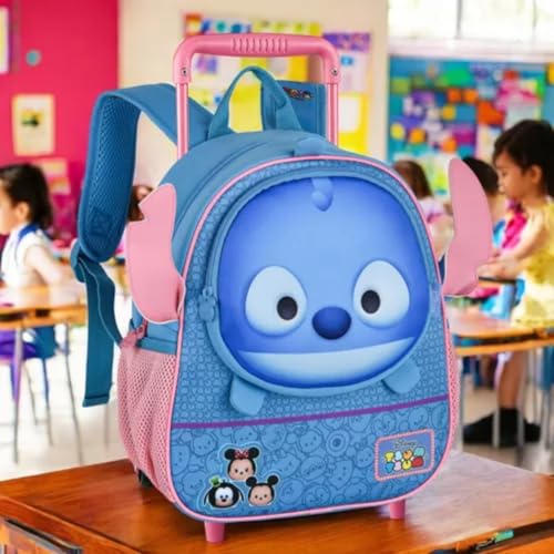 Mochila Escolar Infantil De Carrinho Stitch Tsum Tsum 13