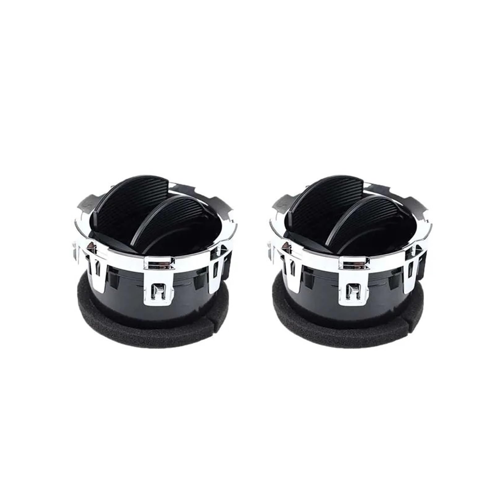 Jsyalmslw Chrome-2 Pcs Car Air Conditioning Vents For F150 F250 F350 F450 For Super For Duty 2011 2012 2013 2014-2016 Silver Air Conditioning Dashboard Ac Heater Hvac Vent Duct(Chrome-2 Pcs)