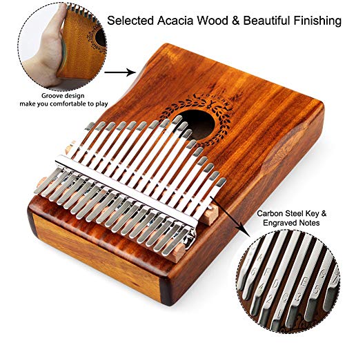 Kalimba 17 clés Professionnel Pouce Piano Instrument Enfant avec Contenu Kalimba Songbook et Tuning Hammer et Sacoche… - Les Beatles, Paul McCartney, John Lennon, RIngo Starr, George Harrison Kalimba 17 clés Professionnel Pouce Piano Instrument Enfant avec Contenu Kalimba Songbook et Tuning Hammer et Sacoche… – Image 4