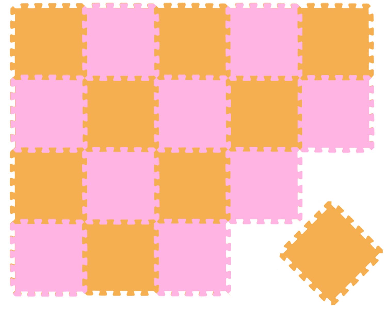 LittleTom 18 Pieces Baby Play Mat - 30x30 Soft Puzzle Mats Floor Playmat Interlocking Foam Tiles
