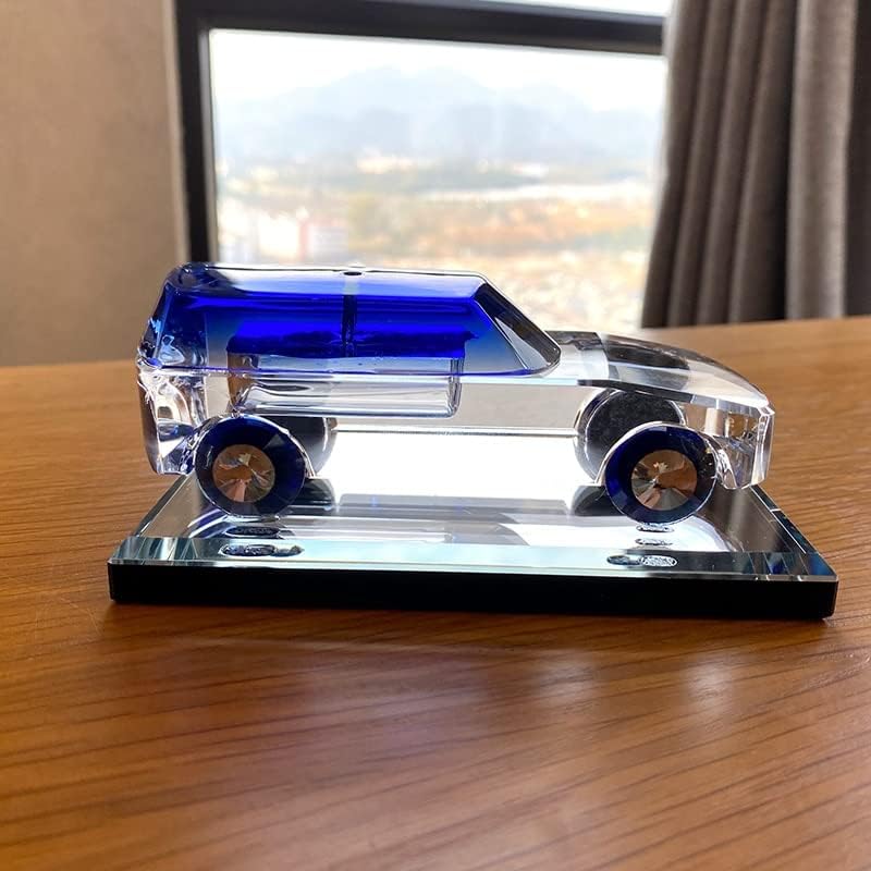 Crystal Car Model Figurine Glass Car Model Paperweight Car Interior Perfume Bottle Ornament Home Table Decor Kids
