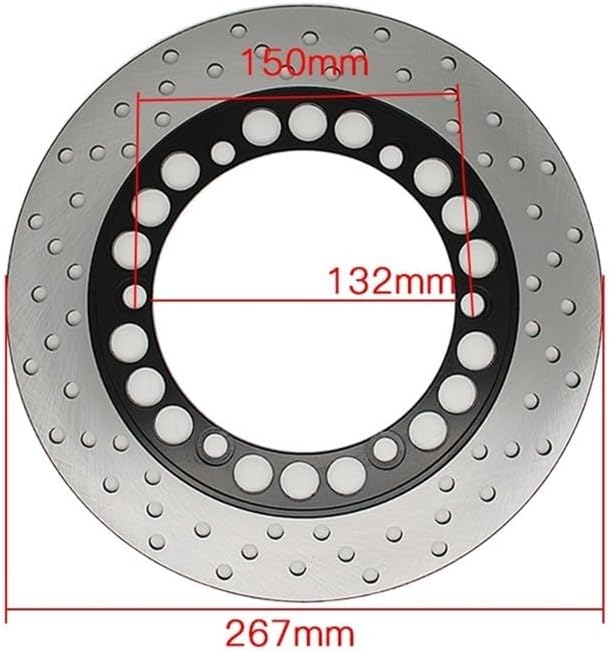 267mm Rear Brake Disc Rotor Fit For RZ 250 RD 350 XP500 T-Max 500 XJ 600 FZ FZR 750 900 S Diversion FZS 1000