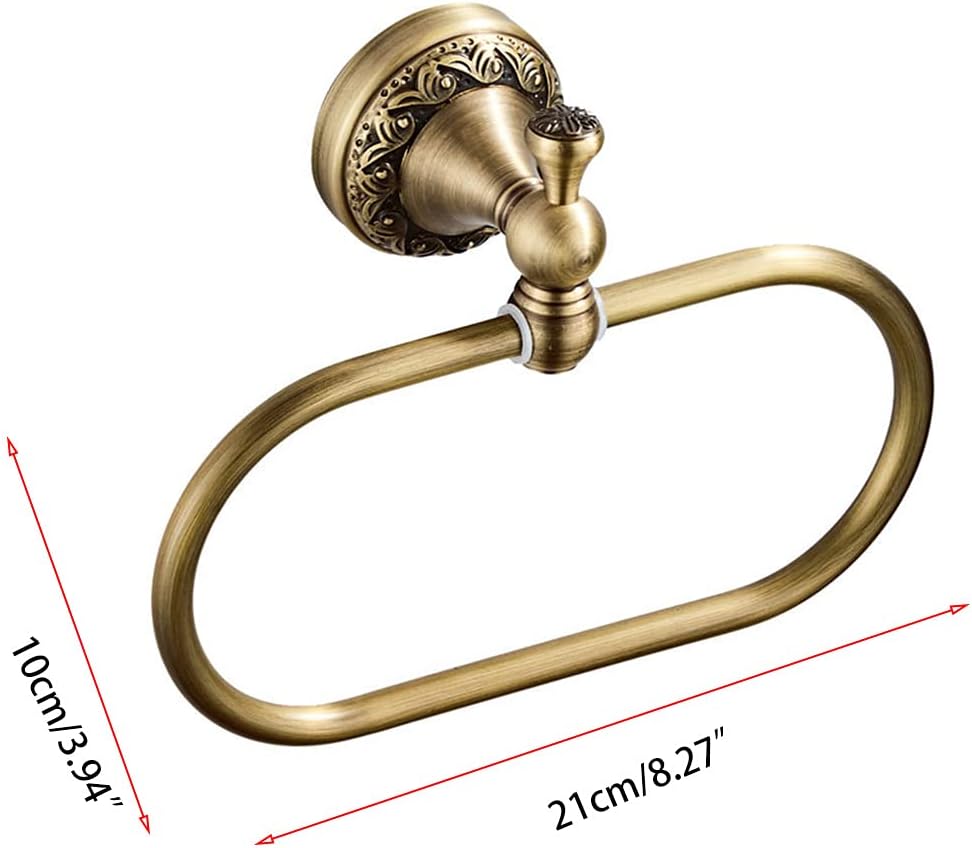 YIFEIJIAO, Anillo de Toalla de latón Ovalado Vintage toallero ...