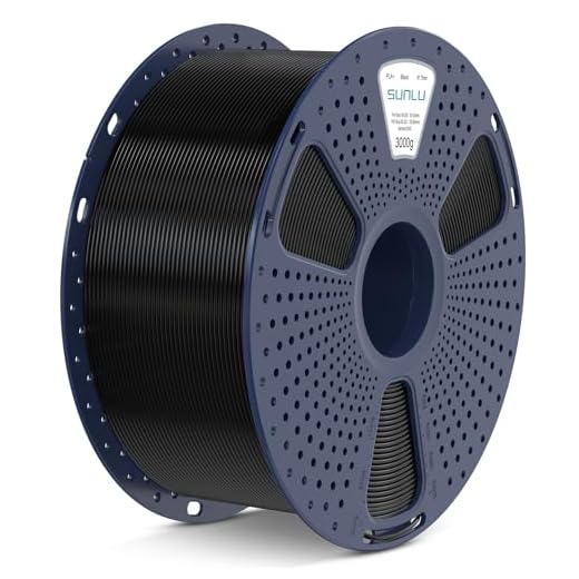 SUNLU 3kg 3D Printer Filament PLA Plus 1.75mm, 3kg(6.6lbs) Large Spool PLA+ Filament for big project, Dimensional Accuracy +/- 0.02mm, Neatly Wound Filament, Fit Most FDM Printer, 3KG-1 Pack, Black