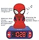 Lexibook-RL800SP Lexibook-Sveglia Digitale Spider-Man Luce Notturna Snooze e Suoni, Orologio per Bambini, Spiderman Luminoso Marvel Superheroes Colore Blu, Batterie Non Incluse