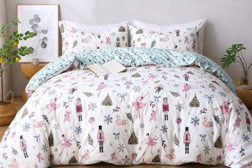 Pamposh Christmas King Size Duvet Cover Sets - Festive Brushed Microfibre King Size Bedding With Reversible Design - Ultrasoft Easycare Xmas Kingsize Quilt Cover For Winter Holiday Decor