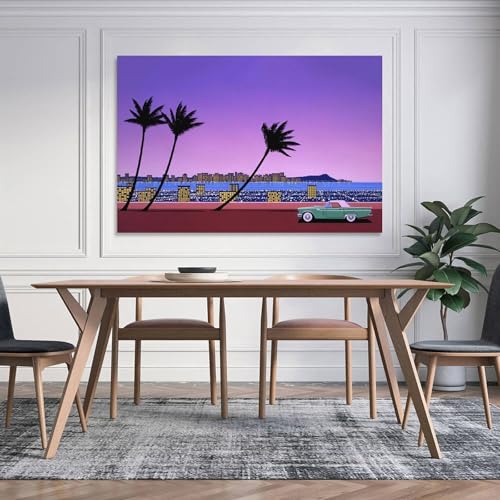 Poster Hiroshi Nagai impression sur toile decoration murale moderne de voitures classiques 50x75 - 5