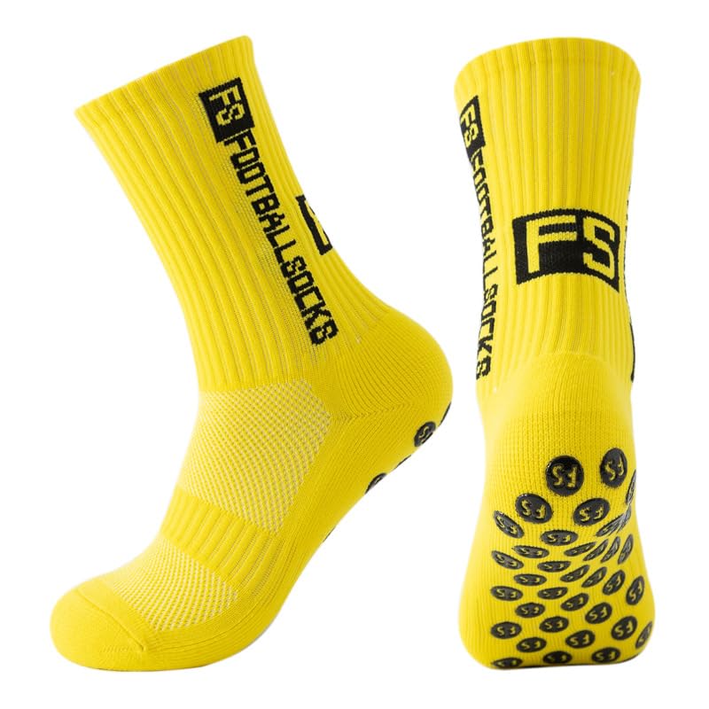 Image of Anti-Slip Sports Socks with Rubber Grip - High-Tech Breathable Cricket, Football, Yoga Socks for Men & Women | Athletic Socks for Gym, Running