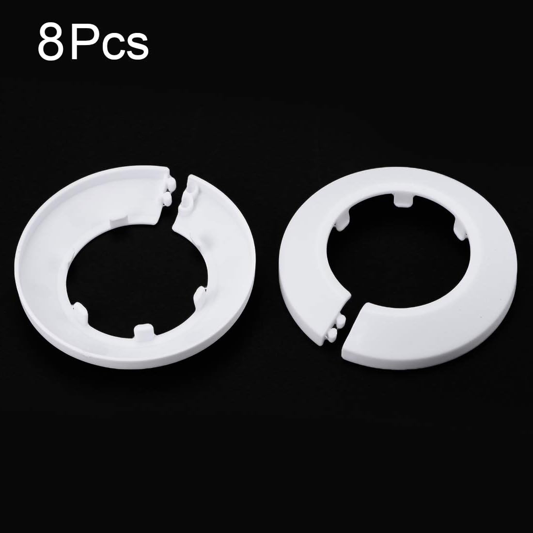 TOP-VIGOR 8pcs 51.5mm Pipe Cover Decoration, Click-in PP Plastic Escutcheon Pipe Collar for Water Pipe Drain Line - Image 3