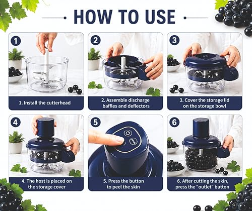 Image of 2026 Upgraded Rechargeable Electric Fruit & Vegetable Peeler with 5-Blade System | Automatic Garlic, Grapes & Cherry Tomato Peeler Machine | Fast Smart Kitchen Peeling Tool for Home & Restaurant Use