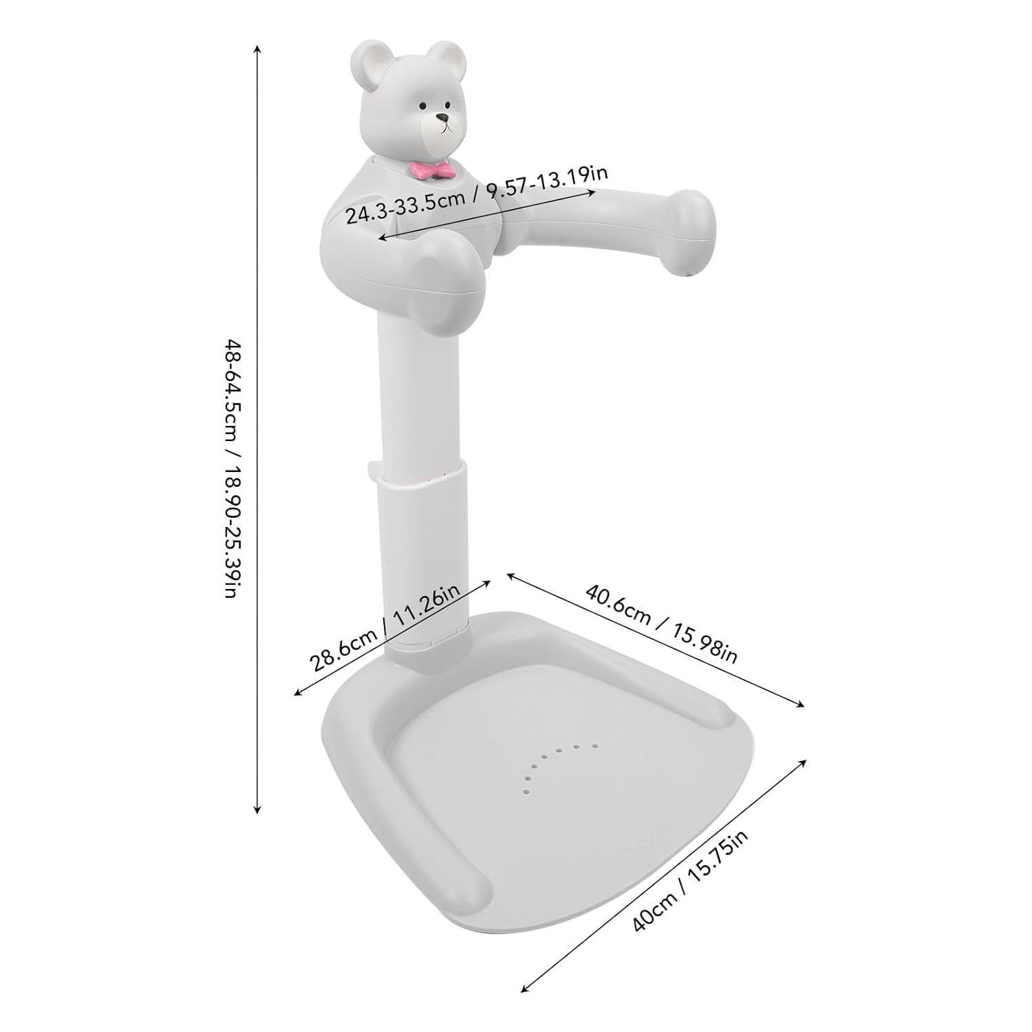 Baby Bath Tower, Adjustable Baby Bath Rack, Non-Slip Standing Support for Diaper and Clothes Changing, with Shelf, for Infant Bathing and Care