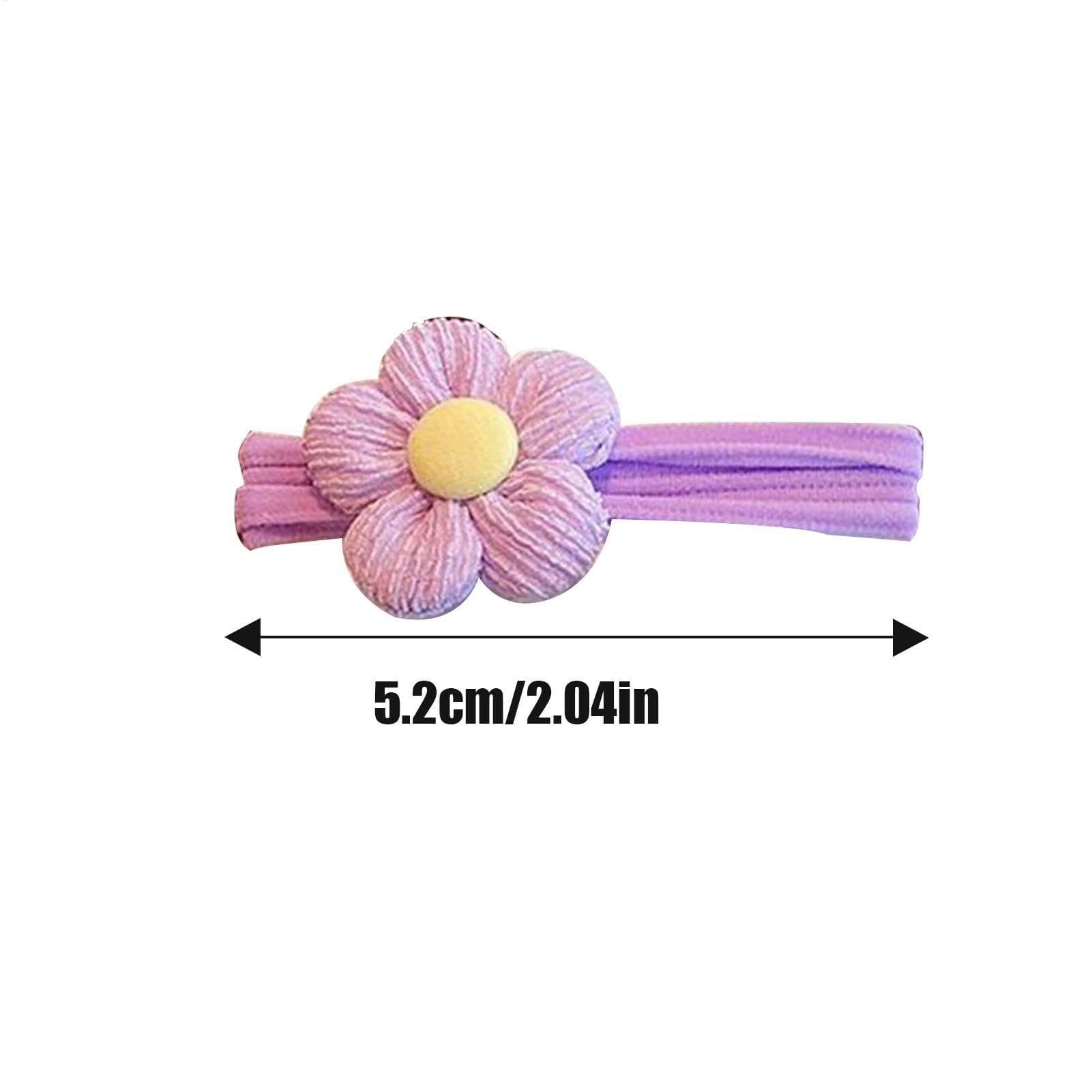 Lazos para el pelo para niñas pequeñas,Lazos para el pelo para niñas pequeñas - 6X Coleteros para niños pequeños Flor suave,Lazos para el pelo de niña, bonitos soportes elásticos para coleta para niña