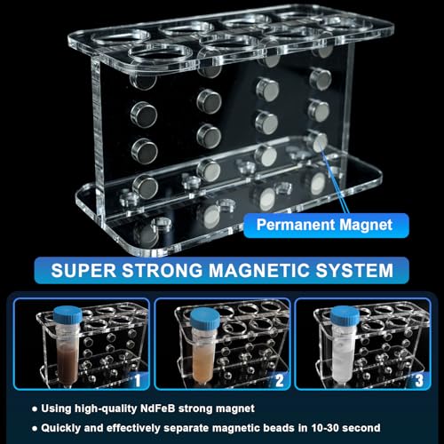 Image of 8 Wells 50ml pcr Tube Magnetic Bead Separator Magnetic Separation Rack for PCR sequencing