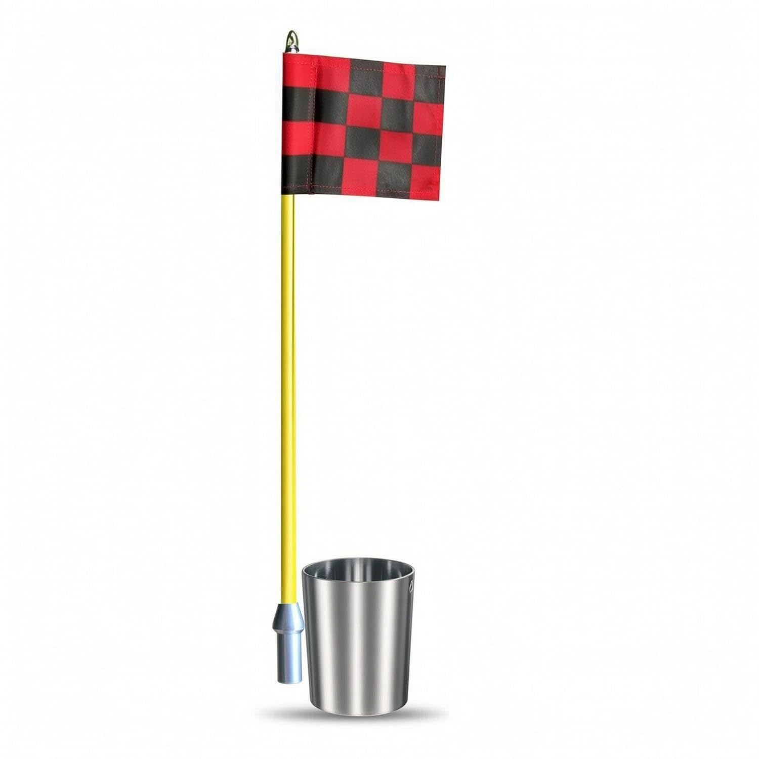 Ojiva® Stainless Steel Golf Flagpole with Cup Rust-Resistant Golf Flagstick with Cup Long-Lasting Pole Sturdy for Golfers, Coaches, Putting Green, Backyard, Red-Black Plaid 85CM-picture-32